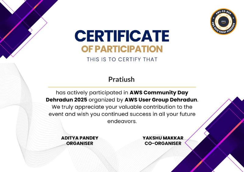 AWS Community Certificate Preview