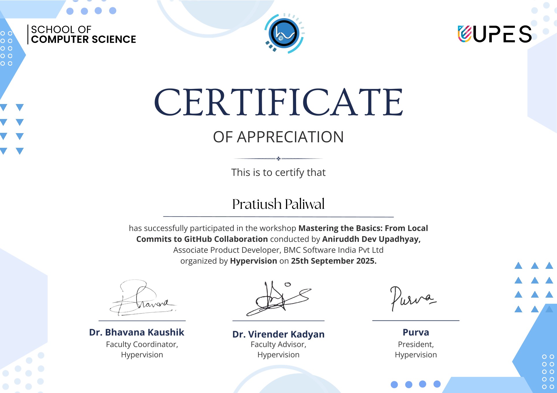 GitHub Workshop Certificate Preview
